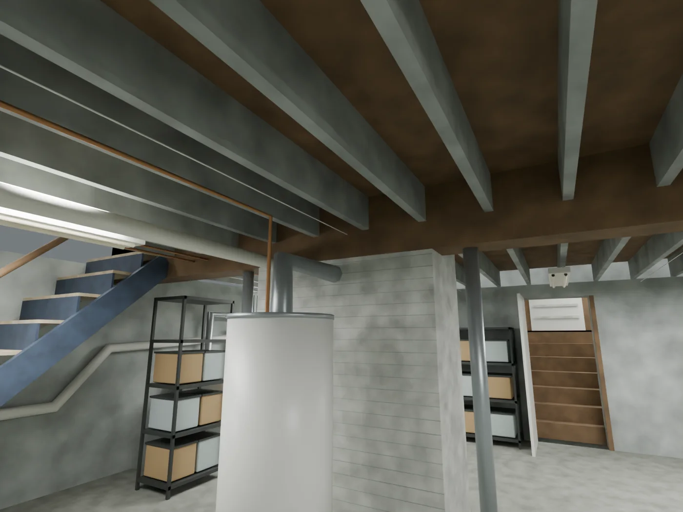 Exposed structure and services