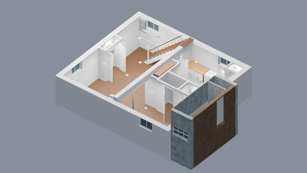 Basement renovation: Option 2