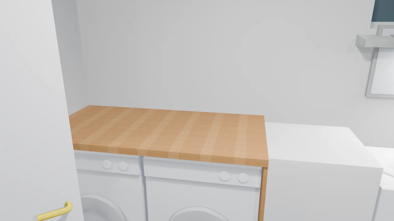 Butcher-block laundry counter