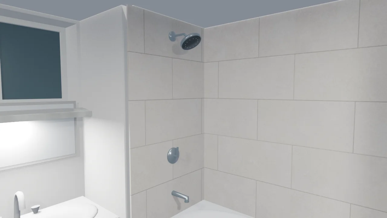 Shower head and controls