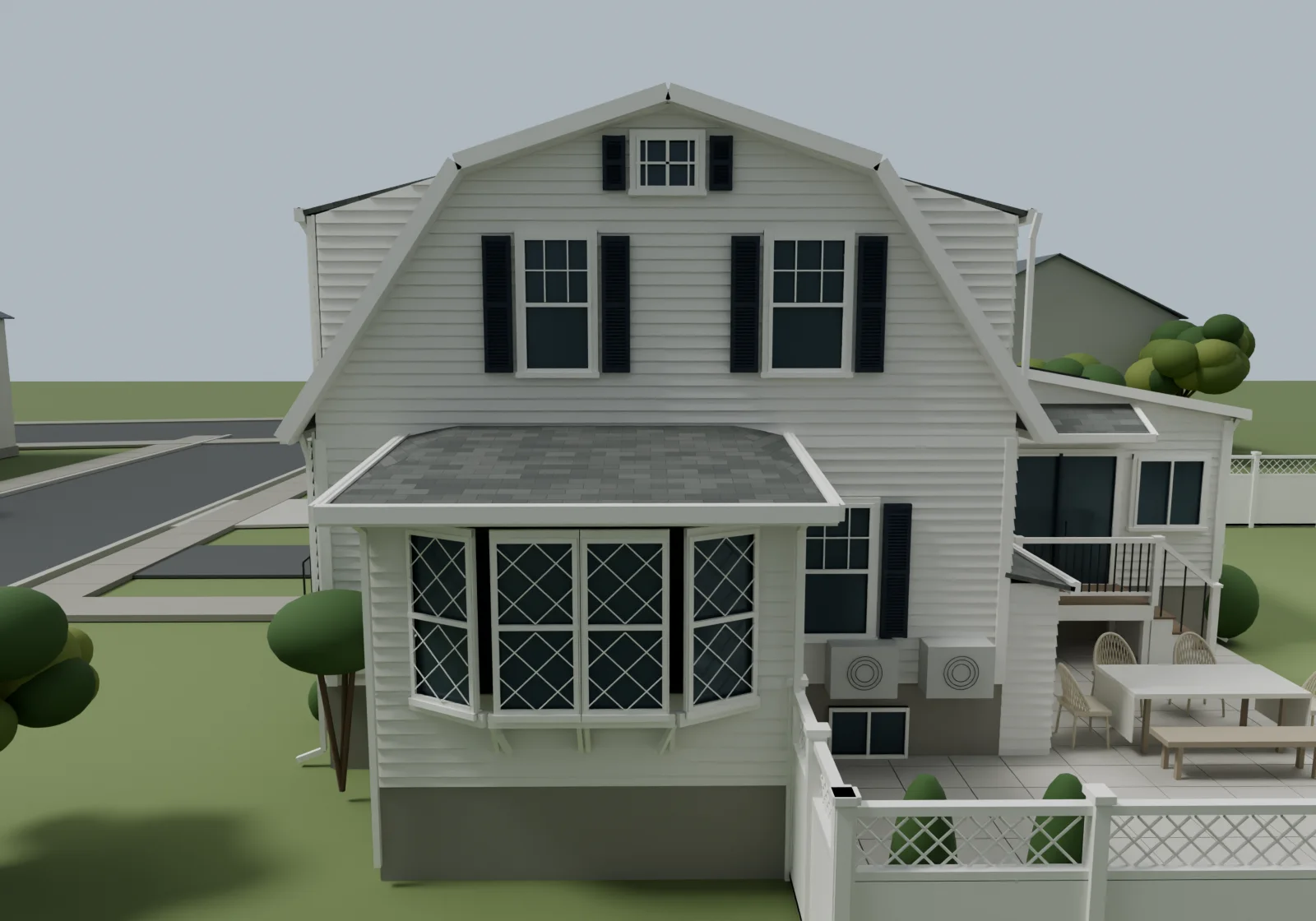 Office side and projecting bay