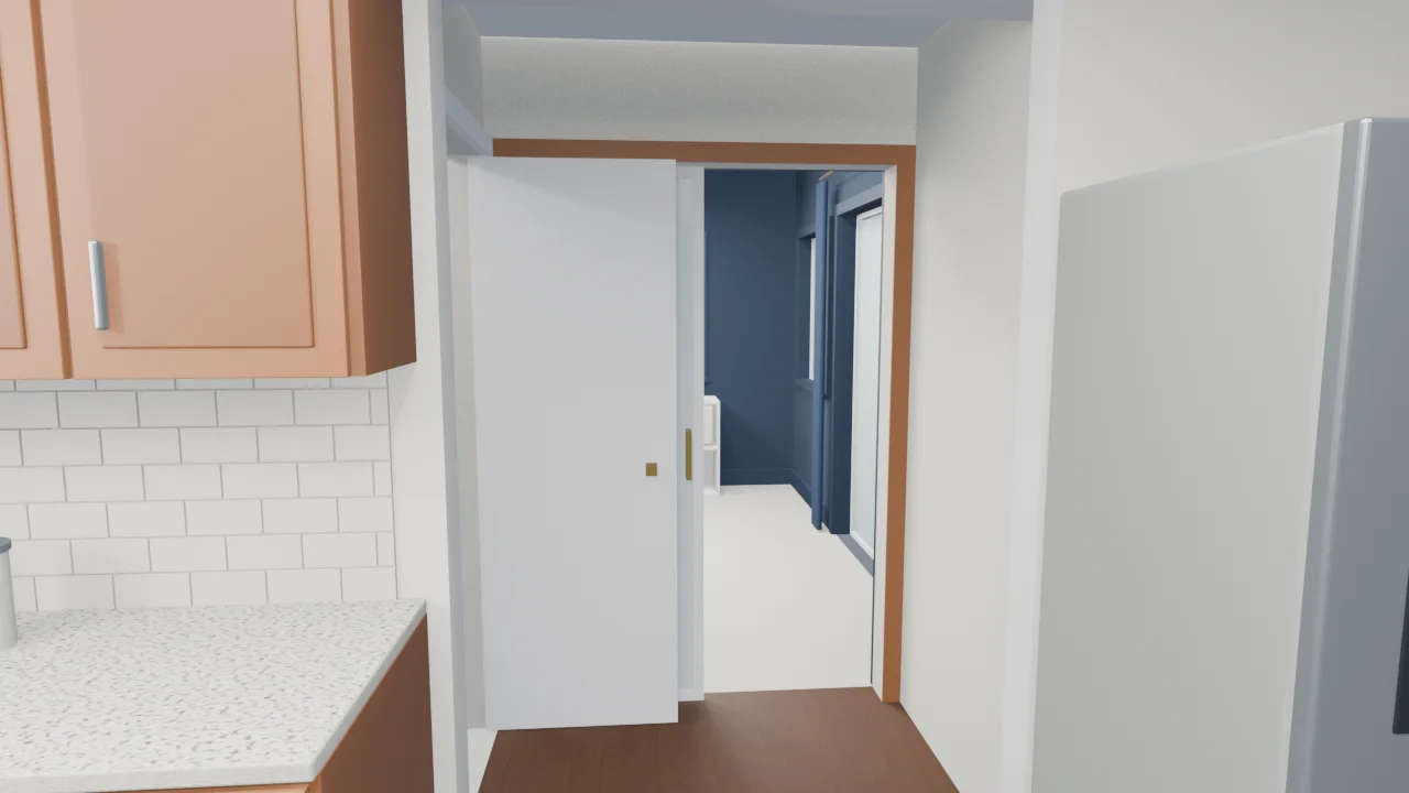 Passage toward the sunroom