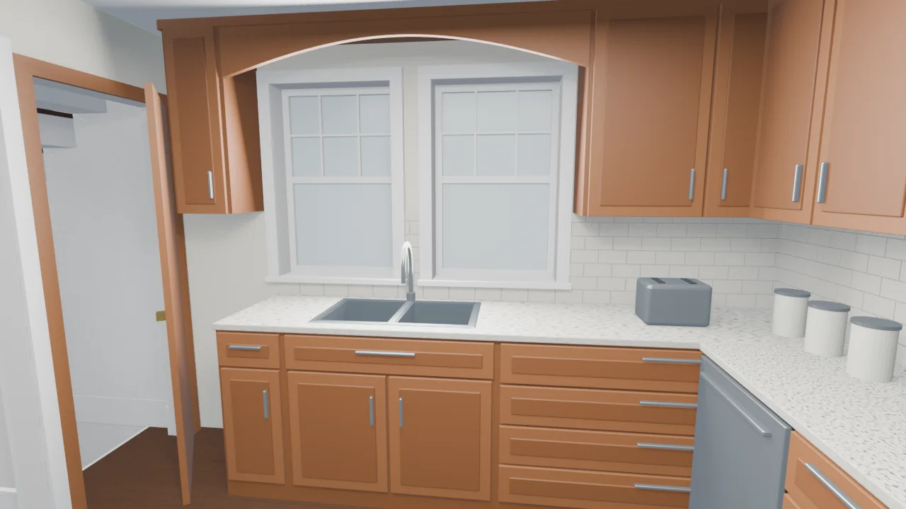 Kitchen sink wall