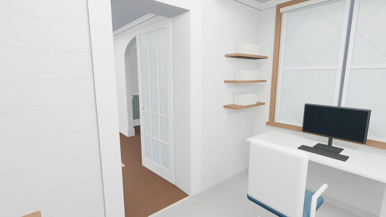 Office toward living