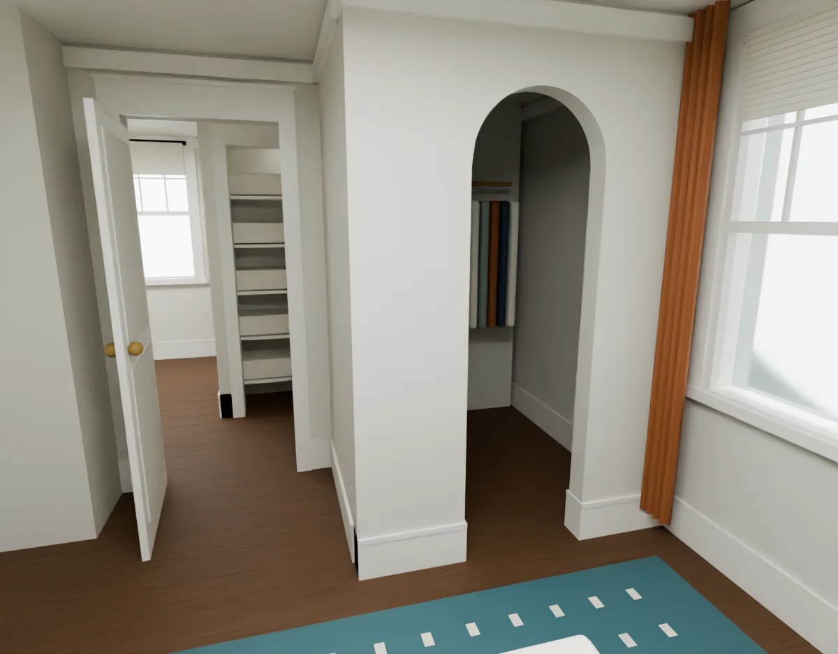 Primary closet and hall
