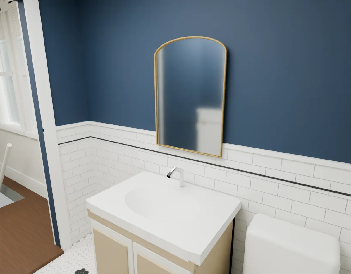 Vanity and mirror
