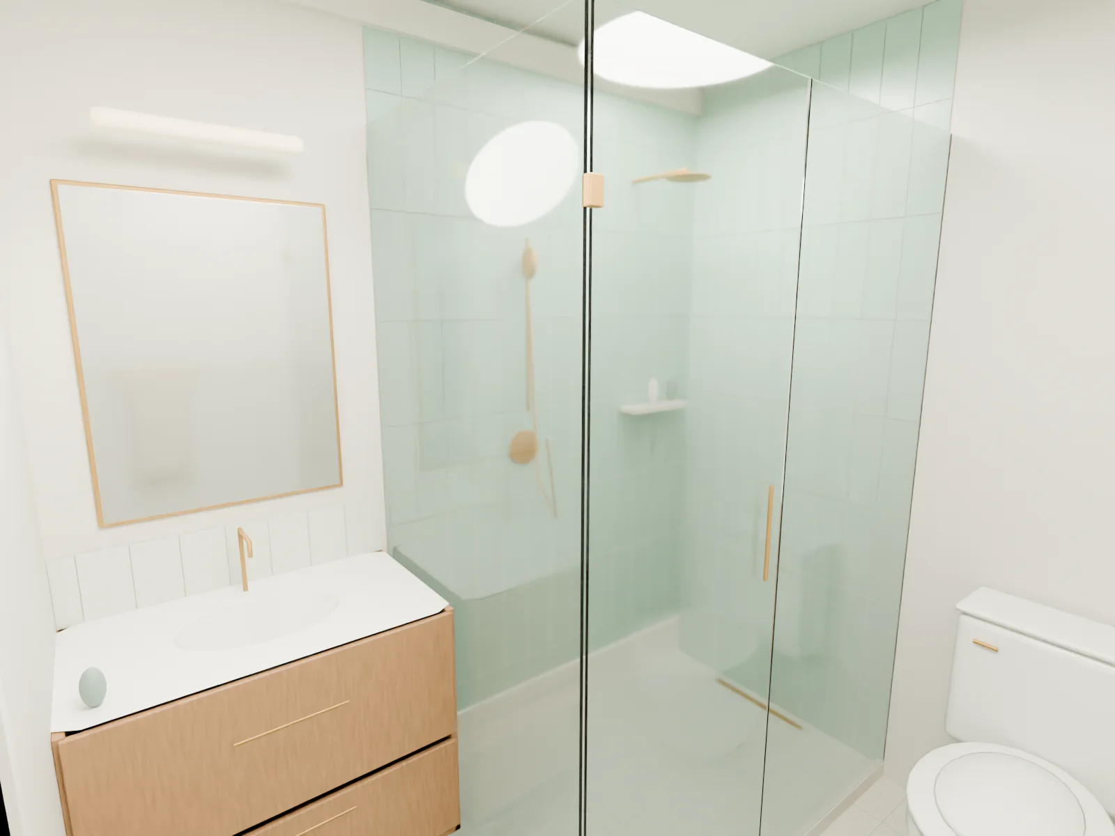 Ensuite: shower and vanity