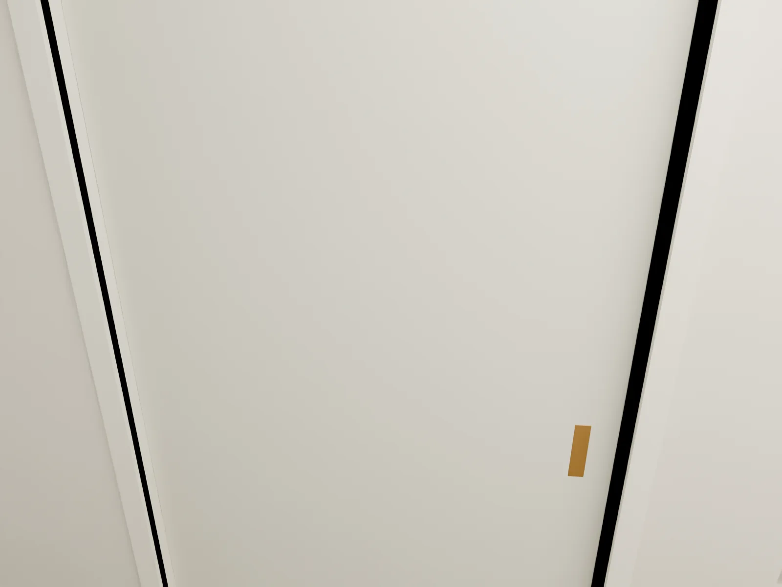 Hall bath: pocket door closed